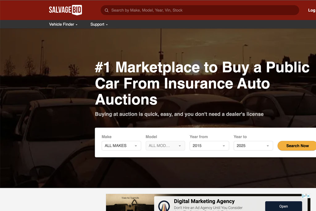 salvage bid online auction site