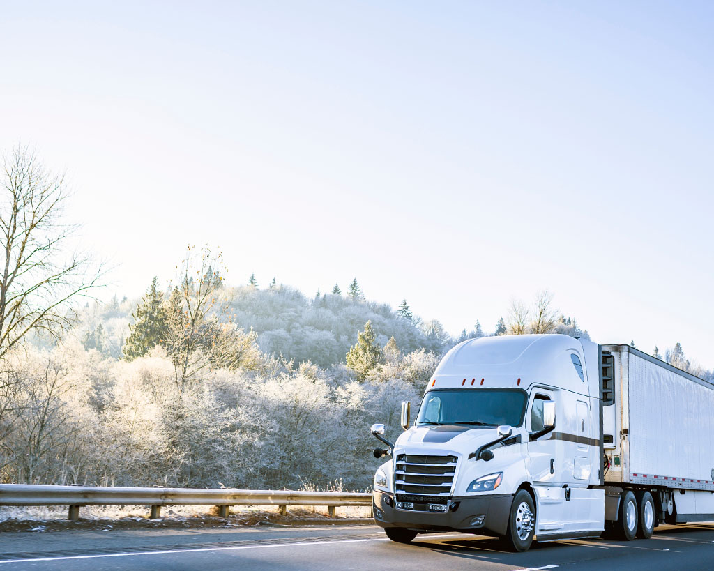 truck driving south snowbird as cold weather begins