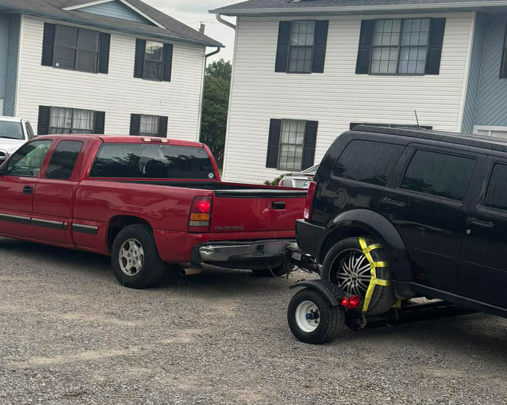 tow dolly car backwards