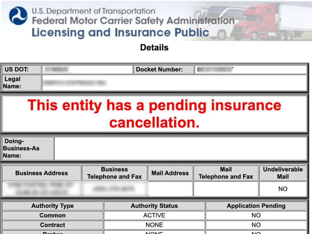 pending insurance cancel